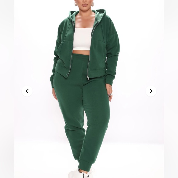 Fashion Nova Forest Green Women's Jogger Set - Picture 3 of 9